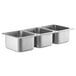 Regency 20" x 16" x 12" 20 Gauge Stainless Steel Three Compartment Drop-In Sink Main Thumbnail 3