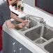 Regency 20" x 16" x 12" 20 Gauge Stainless Steel Three Compartment Drop-In Sink Main Thumbnail 1