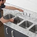 Waterloo 10" x 14" x 10" 18 Gauge Stainless Steel Four Compartment Undermount Sink Main Thumbnail 1