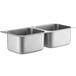 Regency 20" x 16" x 12" 20 Gauge Stainless Steel Two Compartment Drop-In Sink Main Thumbnail 3