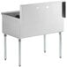 Regency 36" 16-Gauge Stainless Steel Three Compartment Commercial Utility Sink - 12" x 21" x 13" Bowl Main Thumbnail 3