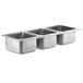 Regency 14" x 16" x 10" 20 Gauge Stainless Steel Three Compartment Drop-In Sink Main Thumbnail 4