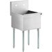 Regency 18" 16-Gauge Stainless Steel One Compartment Commercial Utility Sink - 18" x 18" x 13" Bowl Main Thumbnail 2