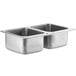 Regency 14" x 16" x 10" 20 Gauge Stainless Steel Two Compartment Drop-In Sink Main Thumbnail 4