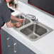 Regency 14" x 16" x 10" 20 Gauge Stainless Steel Two Compartment Drop-In Sink Main Thumbnail 1