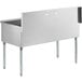 Regency 48" 16-Gauge Stainless Steel Two Compartment Commercial Utility Sink - 24" x 24" x 13" Bowl Main Thumbnail 3