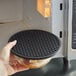 Valor 5" Round Heat-Resistant Black Silicone Trivet Main Thumbnail 5