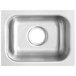 Waterloo 10" x 14" x 10" 18 Gauge Stainless Steel One Compartment Undermount Sink Main Thumbnail 4
