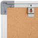 A Dynamic by 360 Office Furniture wall-mount cork board with an aluminum frame.