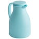 An Acopa blue thermal carafe with a lid and handle.