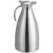 An Acopa Lustrous stainless steel thermal carafe with a handle.