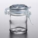 Tablecraft 10105 1.5 oz. Glass Condiment Jar with Stainless Steel Lid and Bail and Trigger Closure Main Thumbnail 3