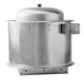 A stainless steel NAKS centrifugal exhaust fan with a metal cover.