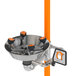 A Guardian Equipment safety station with a stainless steel bowl and orange handles.