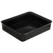 A black rectangular tray with a ribbed edge.