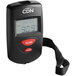 A close-up of a black CDN digital infrared thermometer with a screen.