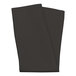 A folded black Snap Drape Milan Birdseye cloth napkin.