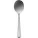 A Delco Pacific stainless steel bouillon spoon with a silver handle and a silver bowl.