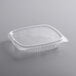 Choice 16 oz. Clear RPET Shallow Hinged Deli Container   - 200/Case Main Thumbnail 3