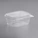 Choice 32 oz. Clear RPET Tall Hinged Deli Container with Domed Lid - 200/Case Main Thumbnail 2