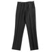 Henry Segal Women's Customizable Black Flat Front Low-Rise Tuxedo Pants with a zipper.