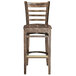 Lancaster Table & Seating Vintage Finish Ladder Back Bar Height Chair with Vintage Wood Seat Main Thumbnail 6
