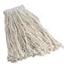 A Lavex wet mop head with white yarn.
