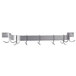 Advance Tabco SW1-48-EC 48" Stainless Steel Wall Mounted Single Line Pot Rack with 6 Double Prong Hooks Main Thumbnail 1