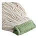 A close-up of a Lavex natural cotton looped end wet mop head.