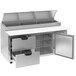 Beverage-Air DPD67HC-2-CL 67" 2 Drawer 1 Door Clear Lid Refrigerated Pizza Prep Table Main Thumbnail 2