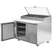 Beverage-Air DP46HC-CL-18 46" 1 Left-Hinged Door Clear Lid Refrigerated Pizza Prep Table Main Thumbnail 2