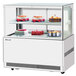 Turbo Air TBP48-46FN-W 47" Square Glass Two Tier White Refrigerated Bakery Display Case with Lift-Up Front Glass Main Thumbnail 1