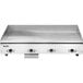 A Vulcan stainless steel countertop electric griddle with chrome top.