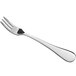 An Acopa Vernon stainless steel cocktail/oyster fork with a silver handle.