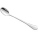 An Acopa Vernon stainless steel iced tea spoon with a silver handle on a white background.