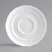 Acopa Condesa 6" Pearl White Scalloped Porcelain Saucer - 36/Case Main Thumbnail 2