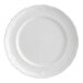 An 8-inch pearl white porcelain plate with a scalloped wide rim.