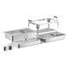 A Choice Classic stainless steel chafer with two trays and two bowls on a white surface.