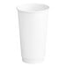 A white paper cup on a white background.