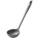 A Tablecraft grey ladle with a long handle.