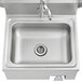 Regency 17" x 15" Hands Free Hand Sink with Knee Operated Valve and Top Mounted Paper Towel and Soap Dispenser Main Thumbnail 6