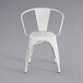 Lancaster Table & Seating Alloy Series White Metal Indoor / Outdoor Industrial Cafe Arm Chair Main Thumbnail 5