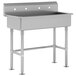Advance Tabco FC-FM-40 16-Gauge Multi-Station Hand Sink with 8" Deep Bowl for 2 Faucets - 40" x 19 1/2" Main Thumbnail 1