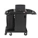 Suncast HKCCH200 Black Premium Compact Janitorial / Housekeeping Cart with Bag, Lockable Hood, and Non-Marring Wall Bumpers Main Thumbnail 2