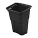 A 2 pack of black plastic bins with square tops.