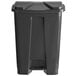 Lavex Janitorial 16 Qt. / 4 Gallon Black Rectangular Step-On Trash Can Main Thumbnail 4