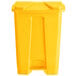 Lavex Janitorial 16 Qt. / 4 Gallon Yellow Rectangular Step-On Trash Can Main Thumbnail 4
