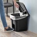 Lavex Janitorial 32 Qt. / 8 Gallon Black Rectangular Step-On Trash Can Main Thumbnail 1
