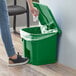 Lavex Janitorial 32 Qt. / 8 Gallon Green Rectangular Step-On Trash Can Main Thumbnail 1