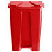 Lavex Janitorial 16 Qt. / 4 Gallon Red Rectangular Step-On Trash Can Main Thumbnail 4